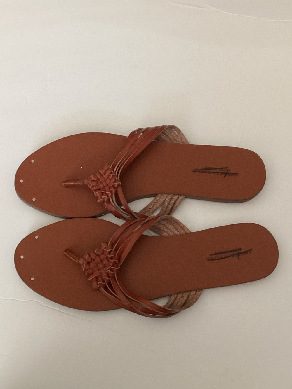 American Eagle Outfitters Brown Braided Toe-Post Sandals - Picture 2 of 4